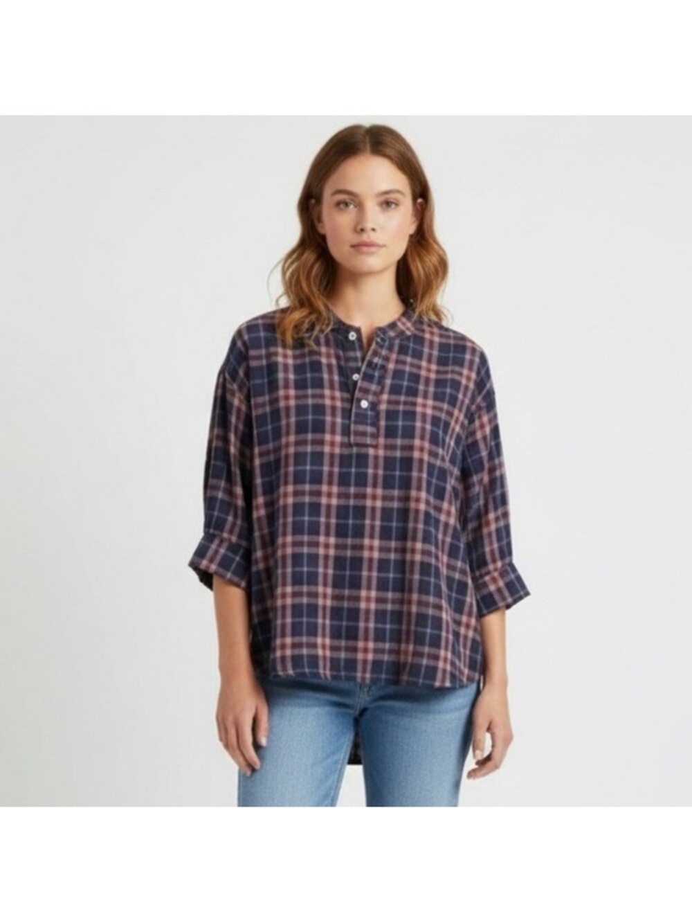 CP Shades x Free People Doublecloth Plaid Top XS - Picture 2 of 8